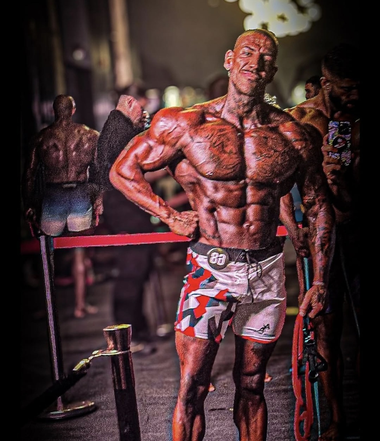 Atleta en el escenario de competición